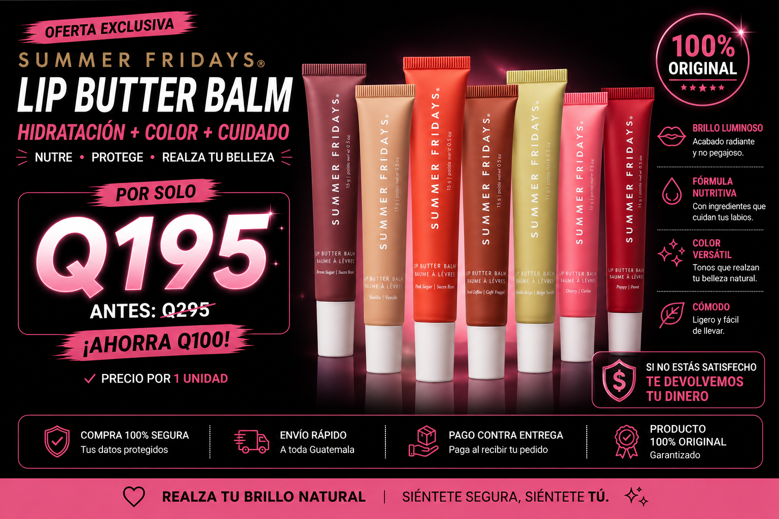 Oferta exclusiva Summer Fridays Lip Butter Balm — Q195 con envío gratis a toda Guatemala