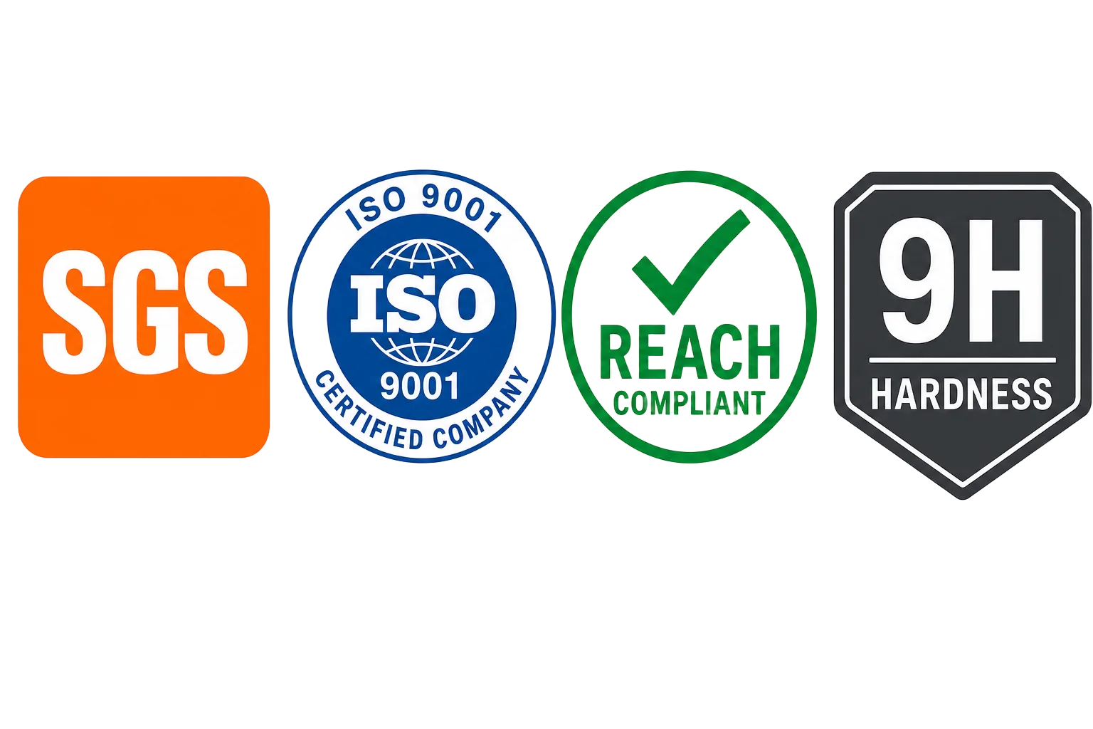Certificaciones SGS, ISO 9001, REACH y 9H