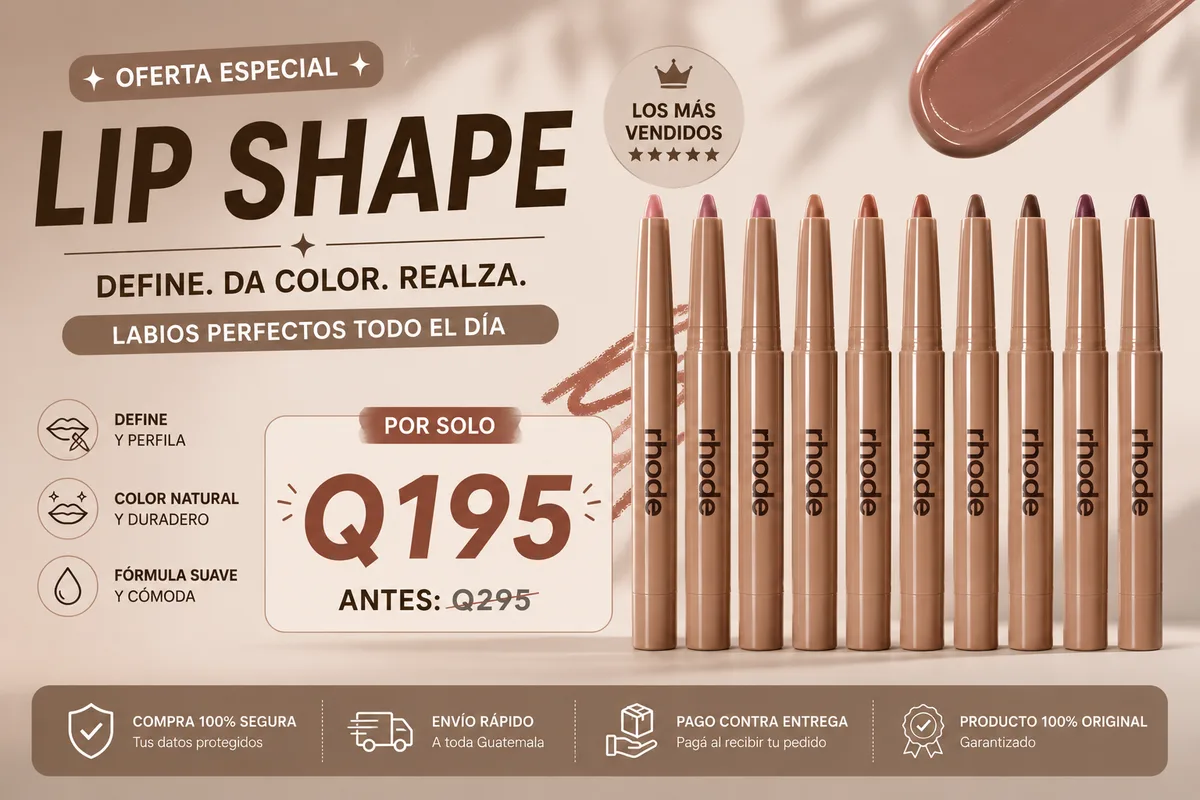 Oferta exclusiva Rhode Peptide Lip Shape Q195 — ahorra Q100, envío gratis y pago contra entrega