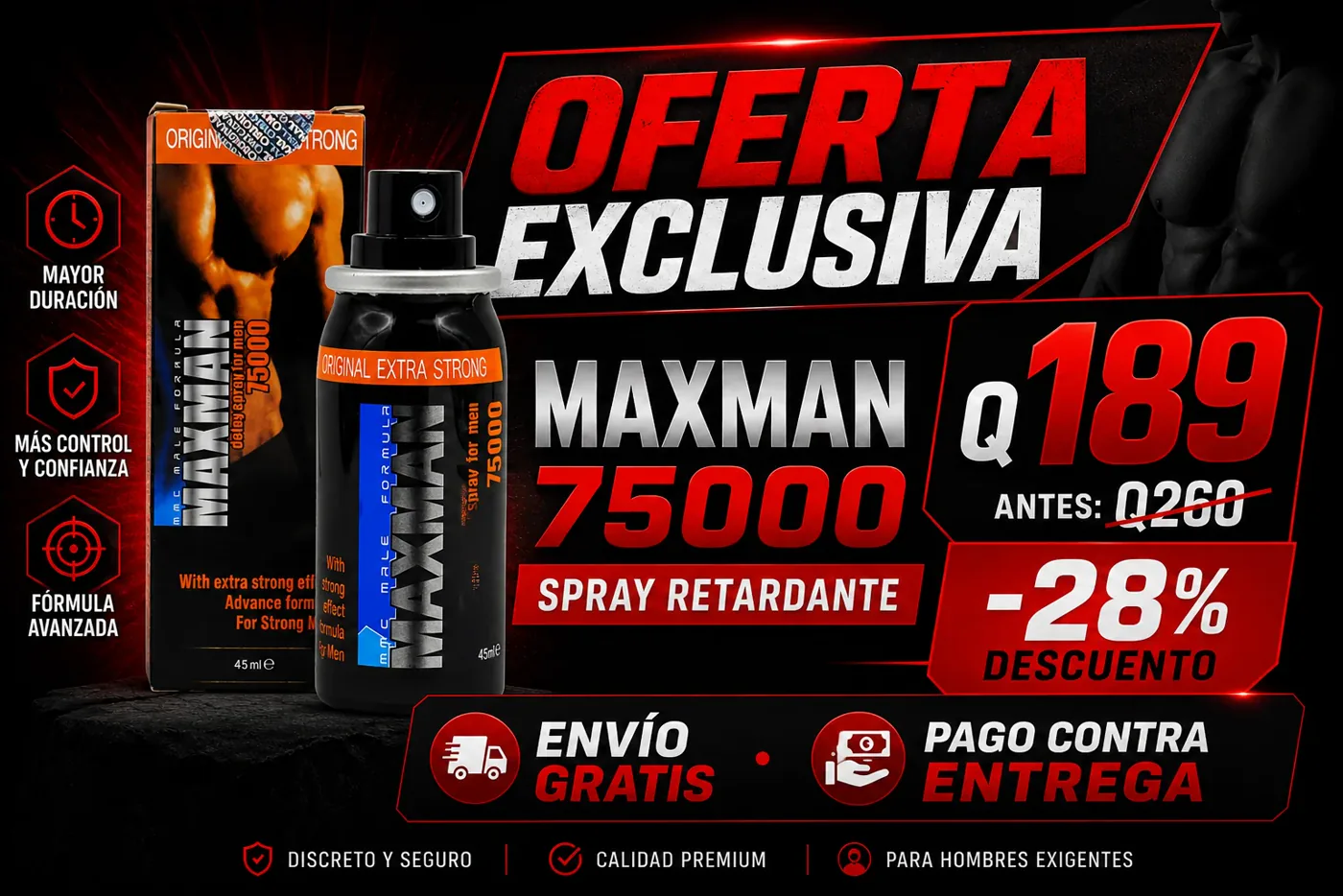 Oferta exclusiva — Maxman 75000 Q189