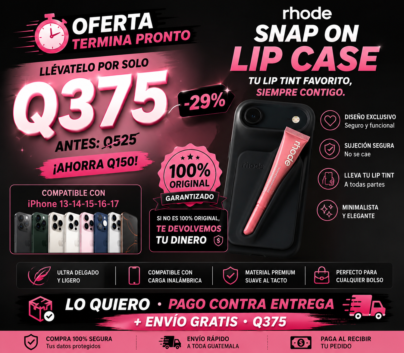 Oferta exclusiva Rhode Snap-On Lip Case