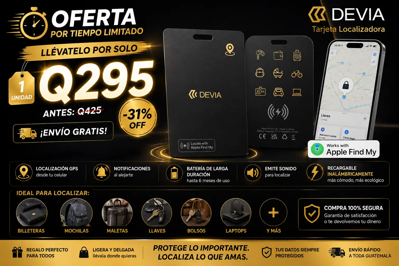 Oferta Devia Lite Tag - Llévatelo por solo Q295, envío gratis